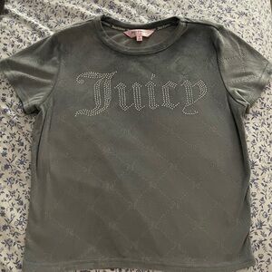 Juicy Couture Kids Metallic Gray Tee
